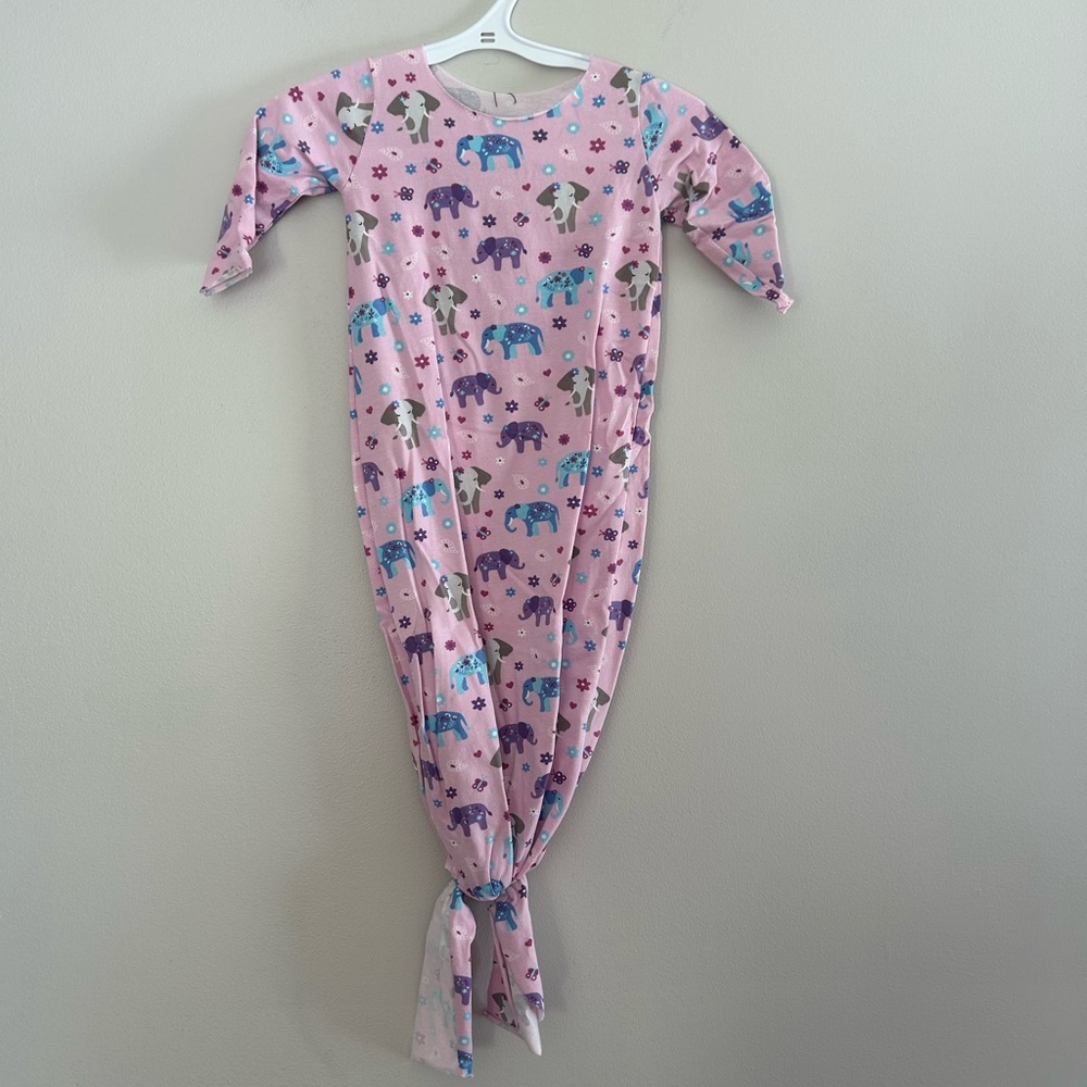 NEW handmade small shop pink & blue knotted gown